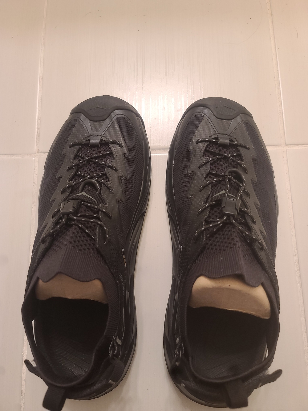 Hoka Men's Black Athletic Slip-On Sneakers with Toggle Lacing